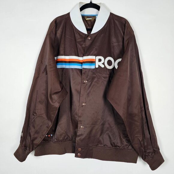 Rocawear Other - Rocawewar Y2K Hip Hop Rap Mens 3XL Long Sleeve Brown Snap Jacket